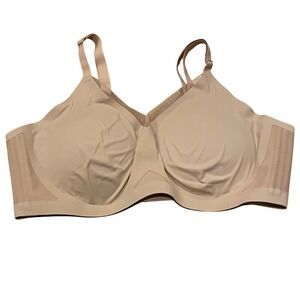 HONEYLOVE Crossover Sculpting Bra Nude Beige 2X Full Coverage Comfort Support